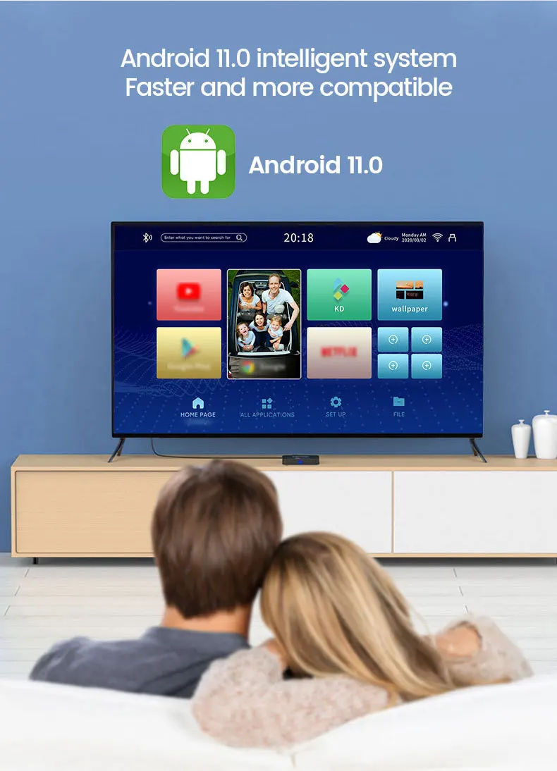 Приставка Смарт-ТВ G96Max Android 11 0 4 + 128 ГБ Amlogic S905X4 поддержка 8K Youtube Wifi BT | Электроника