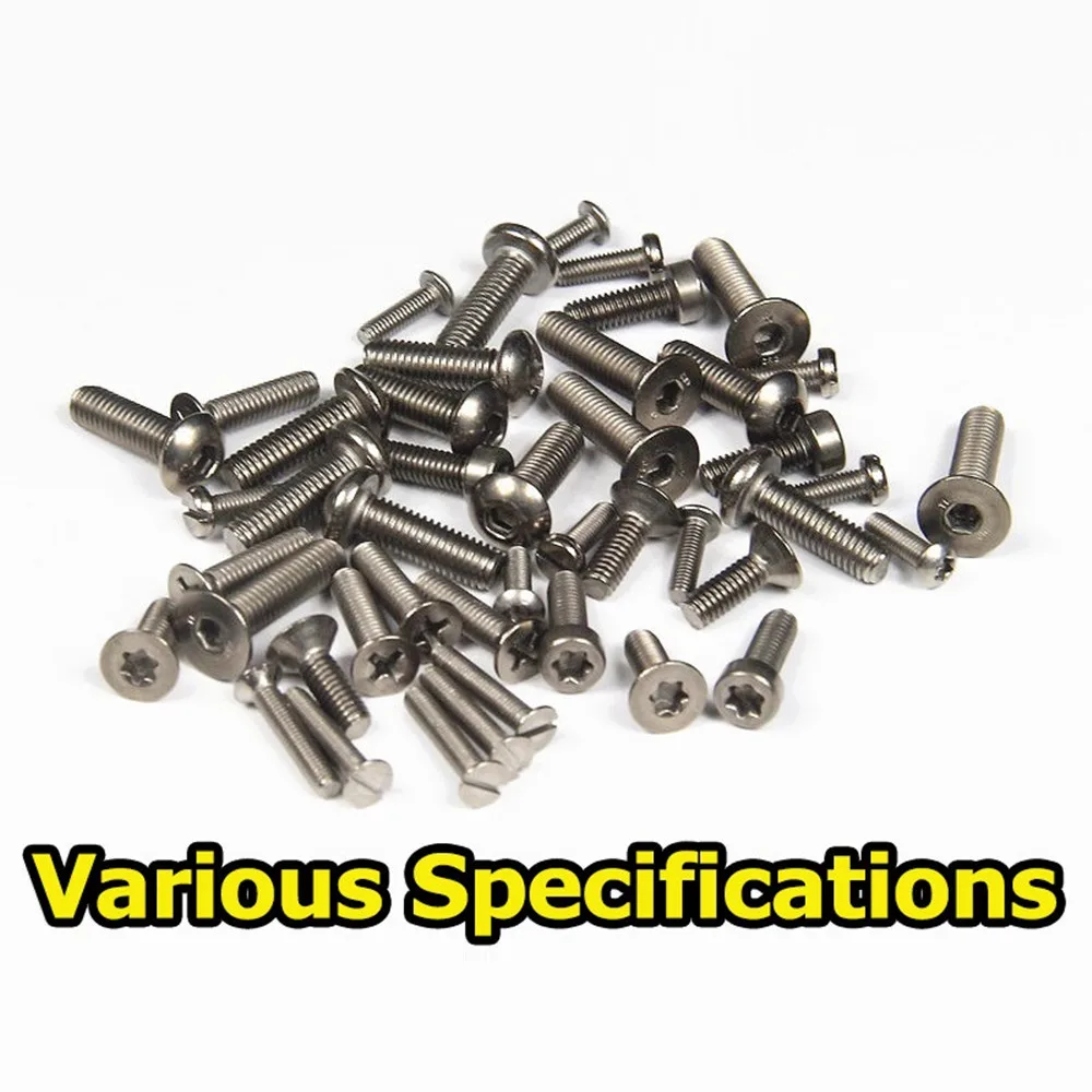 10 шт. титановые болты с потайной головкой винты шестигранной GR2 M2 M2.5 M3 M4 M5 M6 x 4 5 6 815
