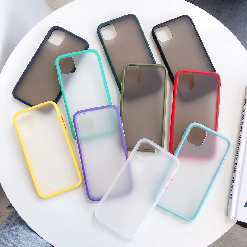 Роскошный противоударный чехол для iPhone X XR XS Max силиконовый прозрачный матовый
