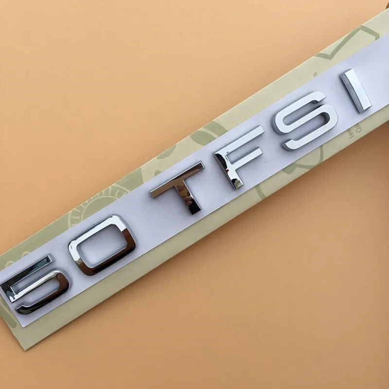 Серебристый Хром задний багажник буквы знак Автомобильная наклейка с эмблемой