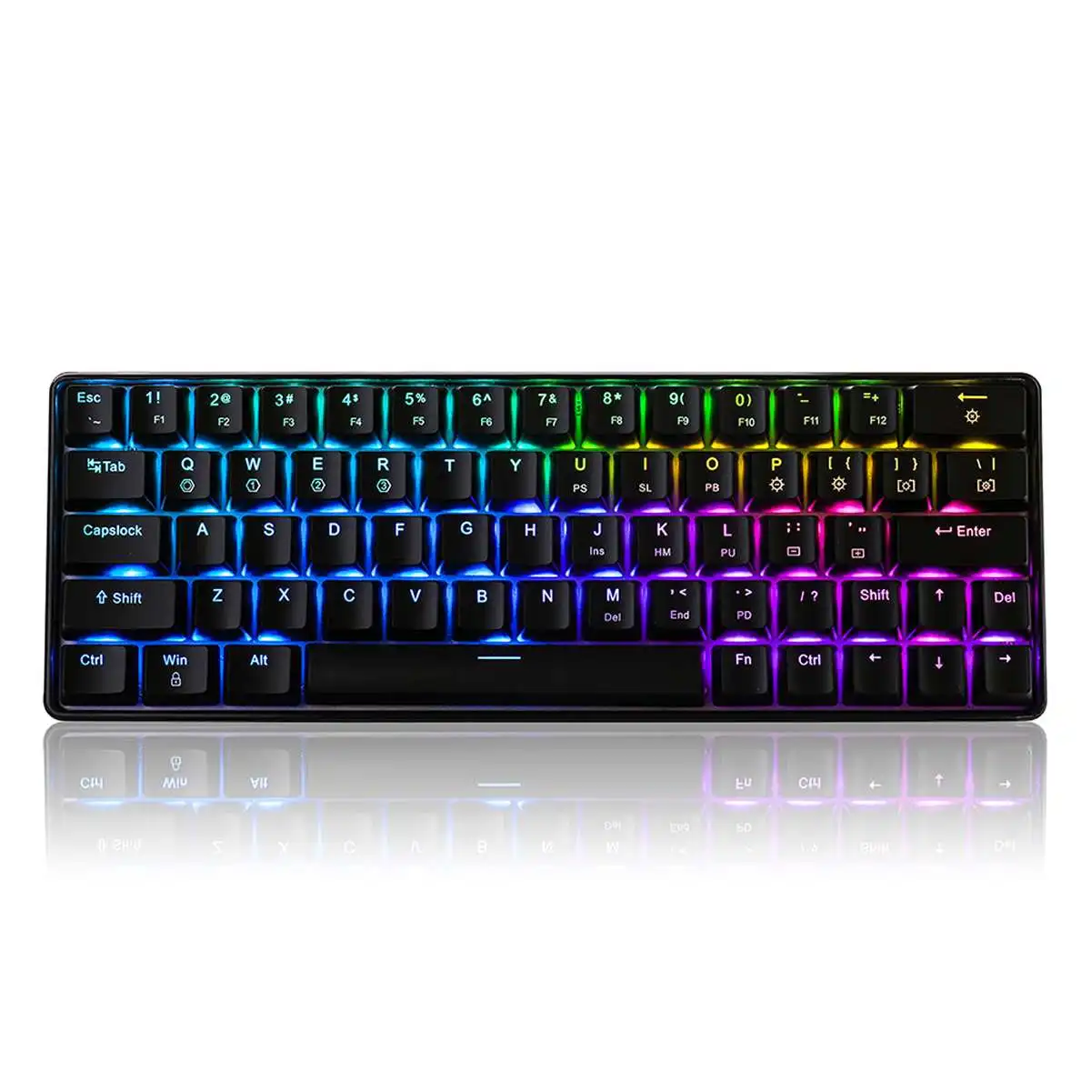 Механическая клавиатура Geek GK64 64 клавиши переключатель Gateron горячая замена CIY RGB