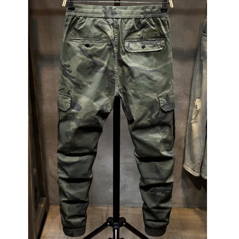 Брюки-Карандаш мужские камуфляжные облегающие штаны-карго до щиколотки модная