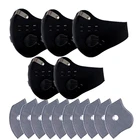 Маска велосипедная с фильтром из активированного угля и защитой от загрязнения