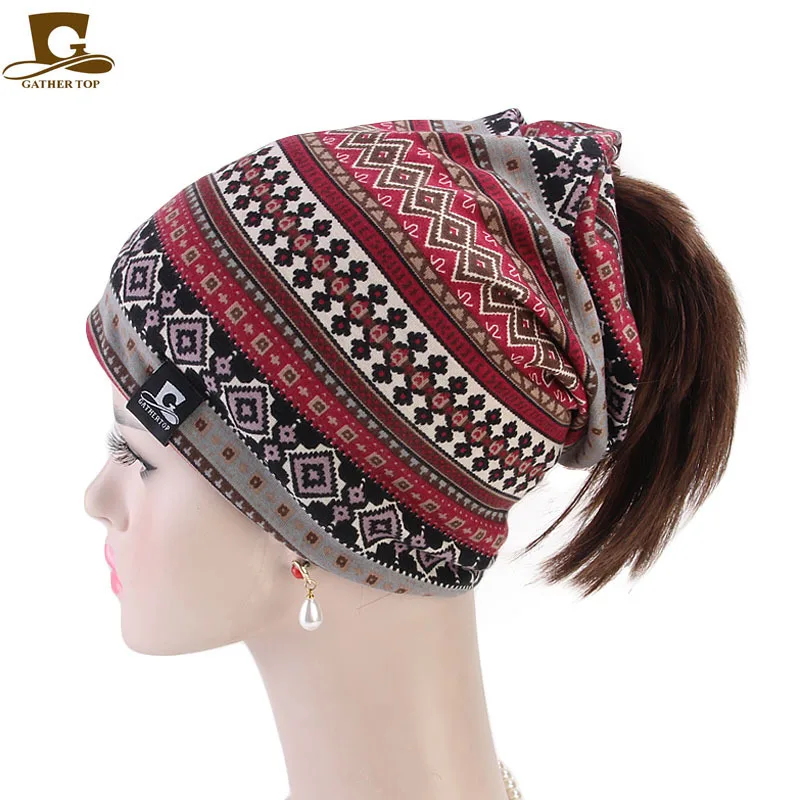 

Sell Through High Quality Source Printing Turtleneck Cap Gathertop Standard Multi-function Twist Cap Hat Chemotherapy