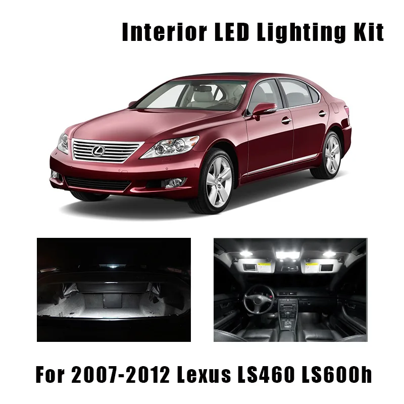 Bombillas LED Canbus blancas, Kit de luz de maletero de techo de mapa Interior para 2007-2010 2011 2012 Lexus LS460 LS600h, lámpara de espejo de tocador, 15 Uds.