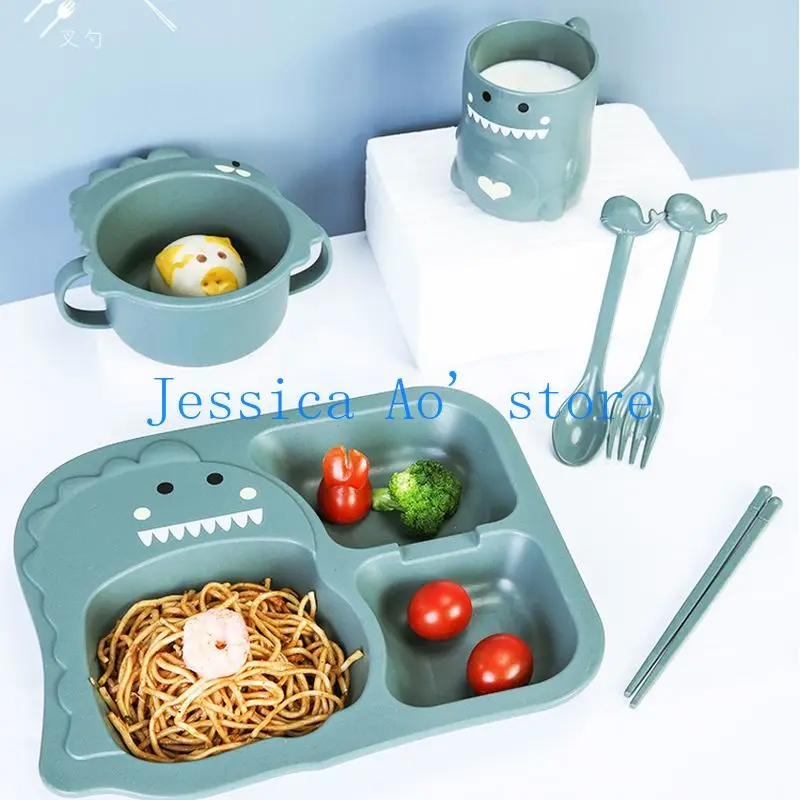 Детские тарелки креативный набор посуды с динозаврами тарелка и блюда для