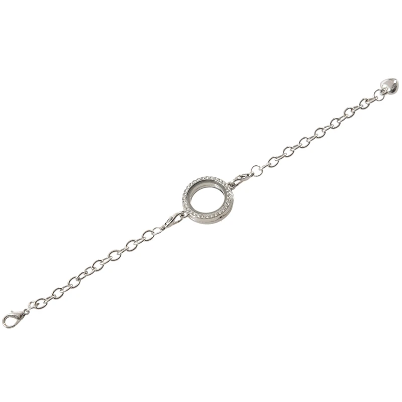 

Новый серебряный магнитный кристаллический живой браслет с медальонами памяти