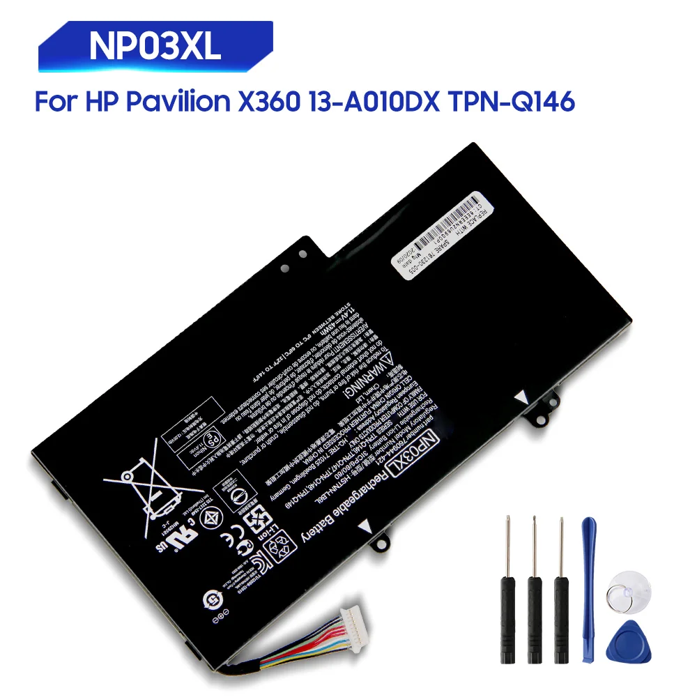 

Original Replacement Battery For HP Pavilion X360 TPN-Q146 13-A010DX HSTNN-LB6L NP03XL J8C75PA 15-U363CL 13-A081NR TPN-Q149