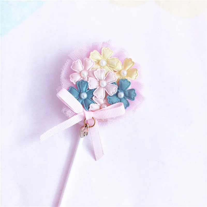 1 шт. разноцветная жемчужная пряжа цветок топпер для капкейка детской