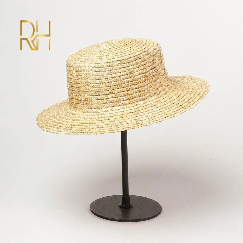 Летняя классическая простая соломенная шляпа RH из пшеничной соломы повседневная
