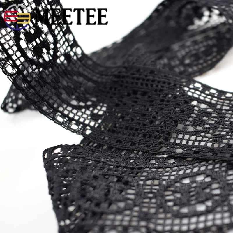 Meetee 10Yards 34mm Nylon Cotton Elastic Band Lace Webbbing DIY Garment Sewing Accessories Home Textile Children's Hair Material | Дом и
