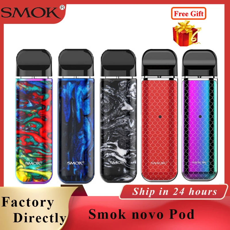 SMOK novo комплект cobra covered pod vape ручка комплект с 450 мАч встроенный аккумулятор 2 мл емкость pod vape картридж vs SMOK novo 2