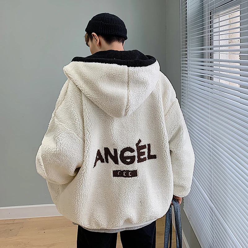 Winter Lambskin Coat Men's Casual All-Matching Warm Hong Kong Style Korean Style Double-Sided Velvet Cotton-Padded Coat Loose