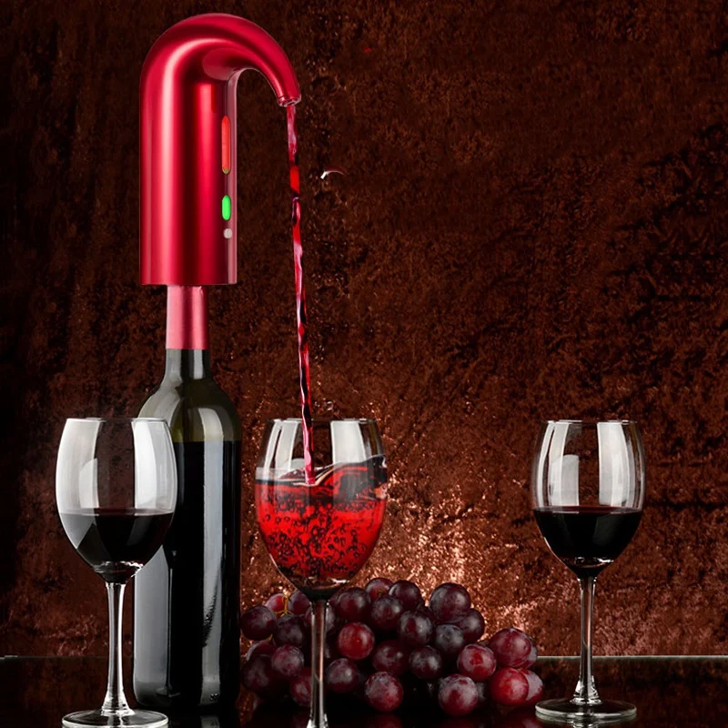 

Electric Wine Aerator,Decanter,Automatic Wine Dispenser,Filter Aeration Pour Nozzle for Bottles,with Vacuum Wine Stopper