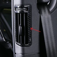 2 pcs abs material carbon look car rear b pillars side air vent outlet cover decoration interior trim for audi a6 2019 2020