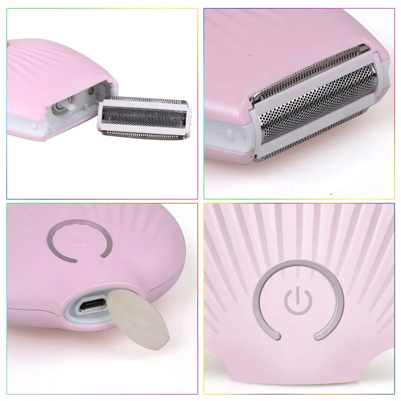 JINDING портативная бритва USB Перезаряжаемый Эпилятор моющийся Женский станок для