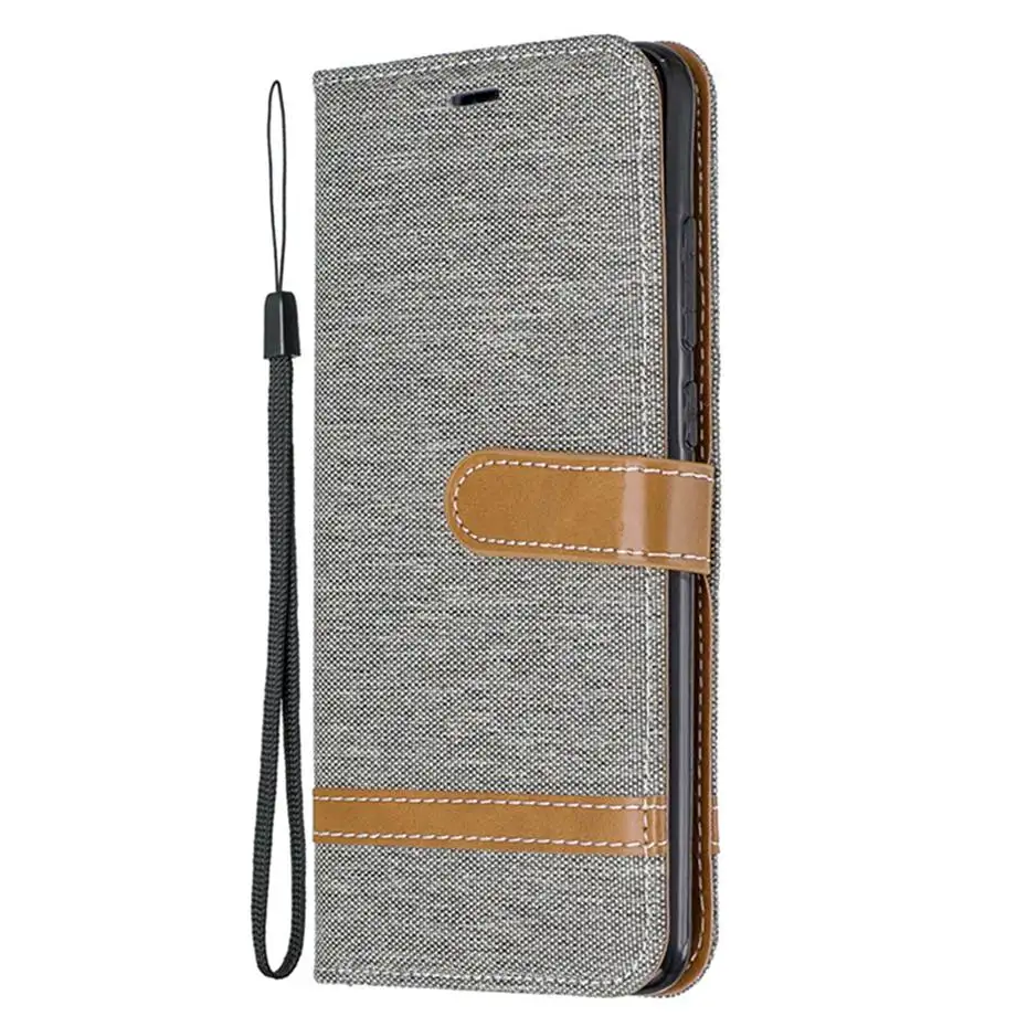 For Xiaomi Redmi Note 8 Pro Denim Mixed Colors Leather Flip Wallet Case Capa Cover Phone case | Мобильные телефоны и
