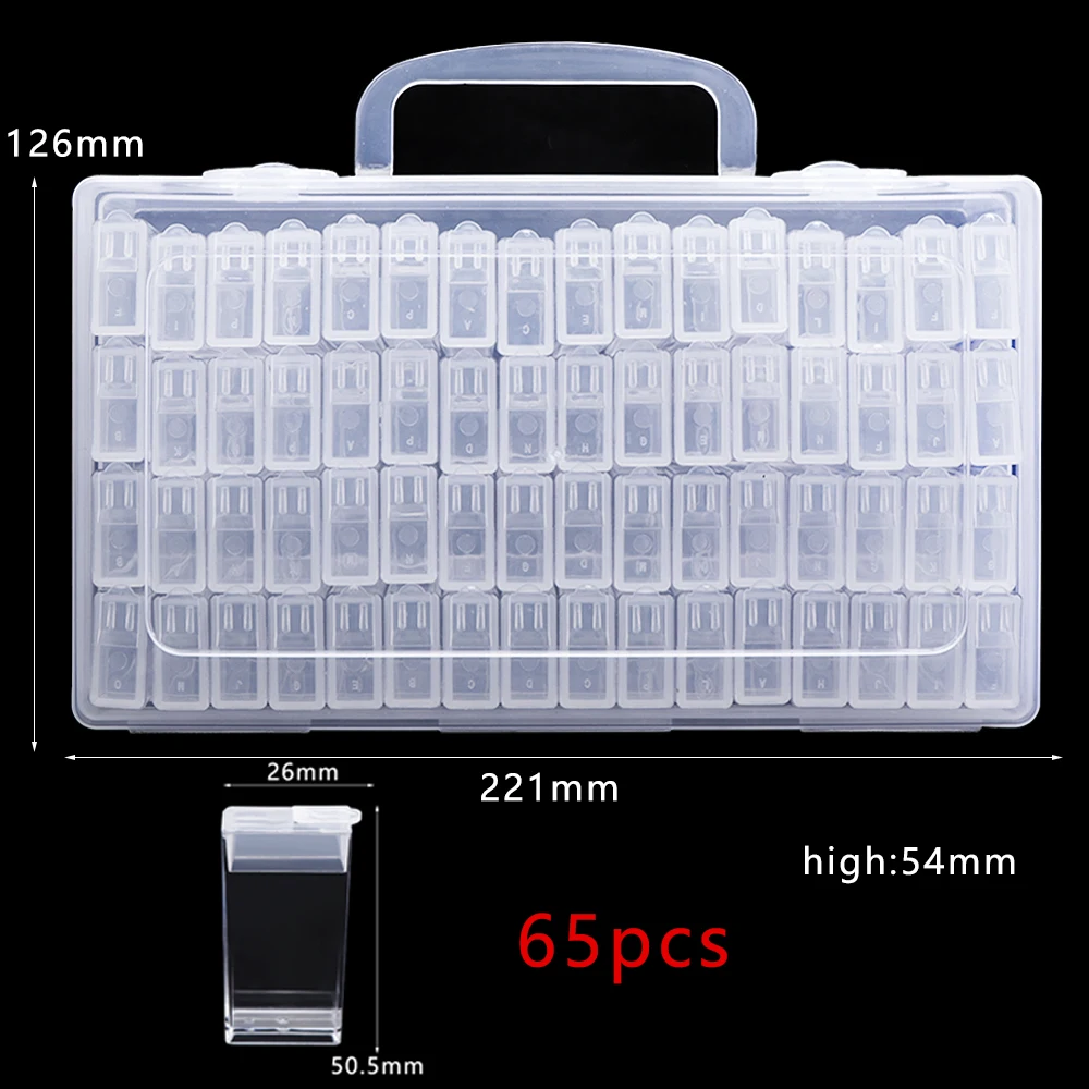 

Прозрачный пластиковый контейнер для хранения страз