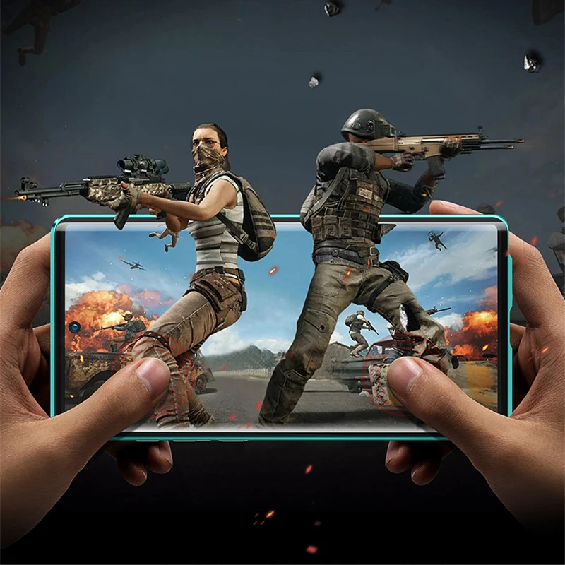 Магнитный металлический стеклянный чехол Note 10 для Samsung Galaxy Plus прозрачный 5G Coque +