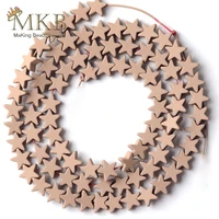 6mm natural brown hematite stone rubber matte five pointed star shape beads space loose beads for jewelry making diy bracelet15