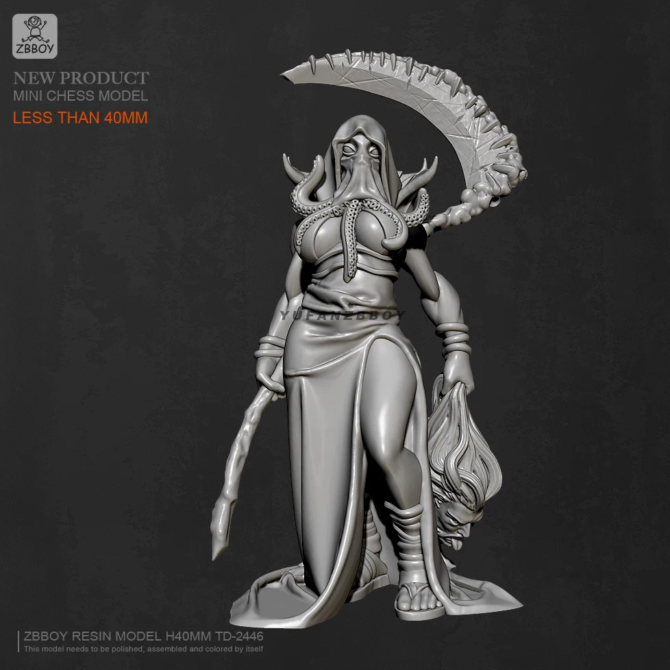 

40MM Resin model kits Octopus woman self-assembled TD-2446
