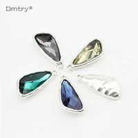 dmtry 3pcslot irregular large crystalcharms pendant necklace findings diy making wholesale kids activity accessory lc0192
