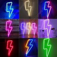 lightning bolt led neon sign flash neon light hanging wall lamp room decor light wall decor for home wedding party decorations