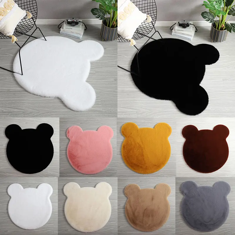 

Soft Plush Bear Carpet For Living Room Baby Room Anti-slip Rug Bedroom Water Absorption Carpet Rugs Shaggy Home Floor Mat