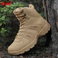 2020 mens hiking shoes military training desert tactical military boots breathable camping sports hunting hiking shoes