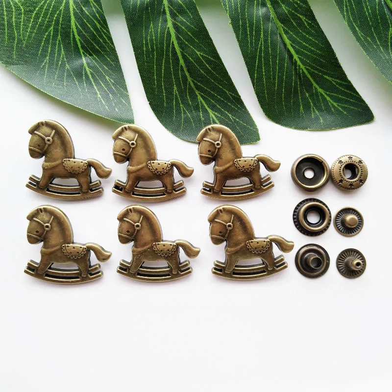 6 комплектов защелкивающиеся кнопки из цинкового сплава для шитья кожи