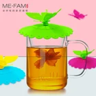 Герметичная силиконовая крышка для кружки с милыми ручками-бабочками, кружевная крышка с цветами, стеклянная керамическая Пластиковая крышка для чашки, многоразовый набор из 3 шт.