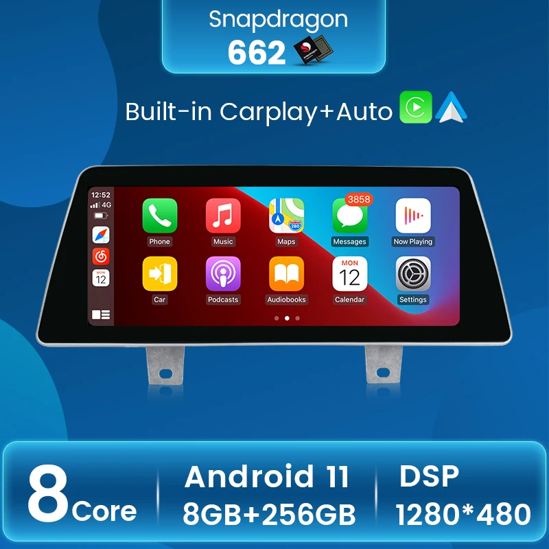 Автомобильный мультимедийный плеер Qualcomm Snapdragon 662 Android 11 для BMW 5 серии G30 G31 G38 2018 EVO