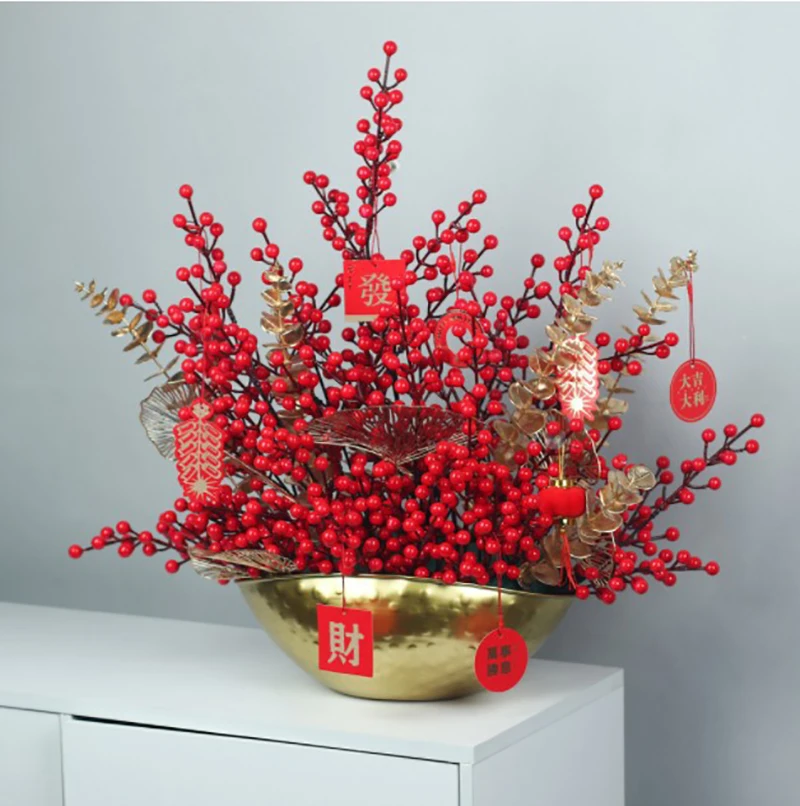 Ваза в китайском стиле новогоднее благословение бочонок цветок свадьба