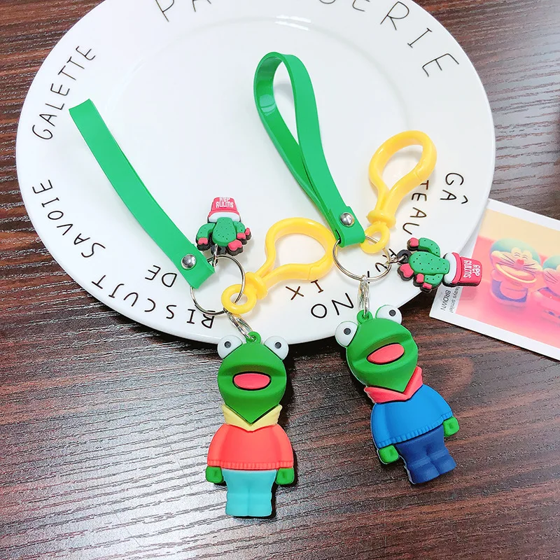 Корейский креативный мультяшный DIY брелок с дизайном лягушка женский Инс