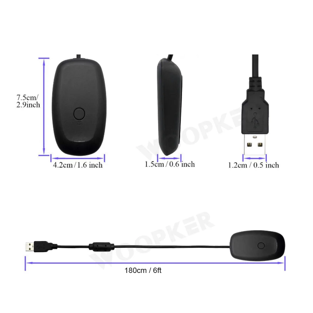 Беспроводной консольный ПК адаптер USB приемник для Microsoft Xbox 360 контроллер игровые