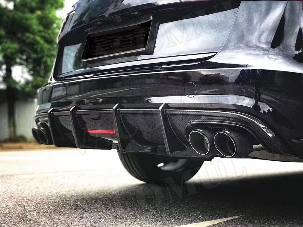 Задний диффузор из углеродного волокна для Audi A6 Sline S6 C7 C7.5 2013-(не для A6 база) K стиль бампер защитная накладка