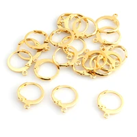 20pcslot 17x14mm stainless steel french earring hooks earring gold round loop earrings hoops diy jewelry findings accessories