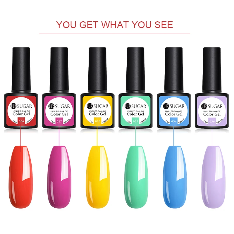 Набор для ногтей UR SUGAR светодиодная лампа сушки с 10 гель лаками отмачиваемый Гель