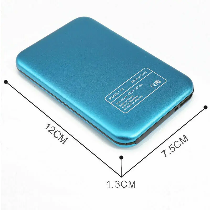 

Black&Blue External Hard Drive Disk 2TB Portable USB 3.0 2.5"HDD For PC Laptop Windows#50