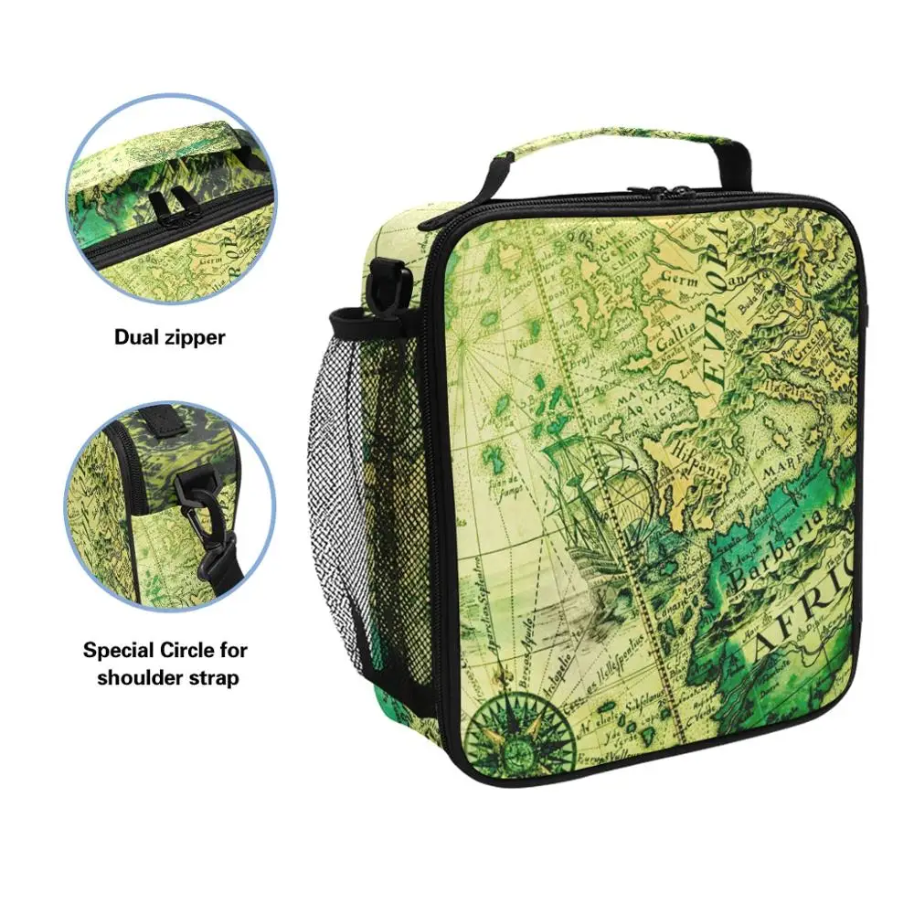 Новая Функциональная карта портативный изолированный Ланч бокс Термосумка для