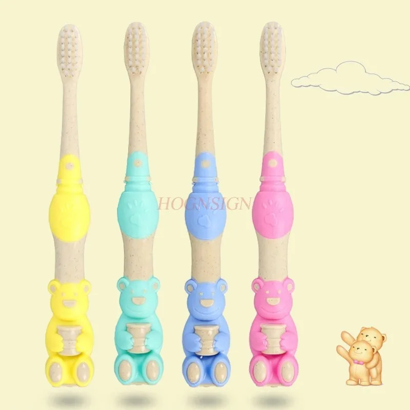 4 pcs toothbrush soft soft hair children's toothbrush 2-3-4-5-6 years old child home boy girl toddler baby head toothbrush