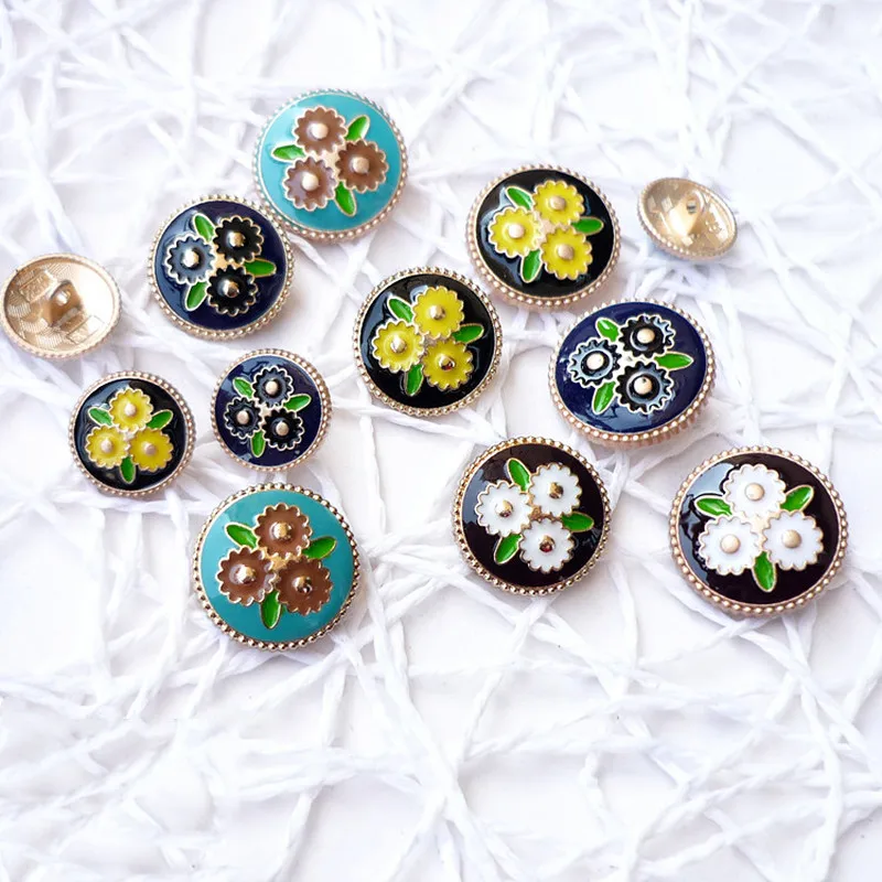 Металлические кнопки с хвостовиком для свитера пальто 5 шт. круглые пуговицы в