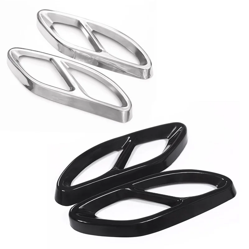 

Top Quality For Mercedes Benz GLC A B C EClass W205 Coupe W213 W176 W246 2016-17 Car Accessory AMG Exhaust Cover Trim 304 Steel