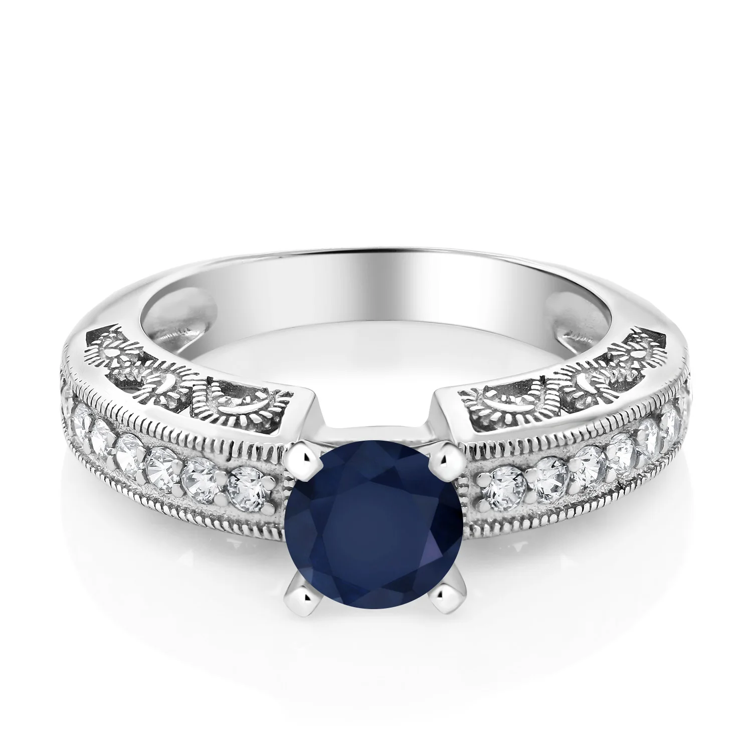 Женское кольцо GEMSTONEKING серебряное из стерлингового серебра 925 пробы с синим