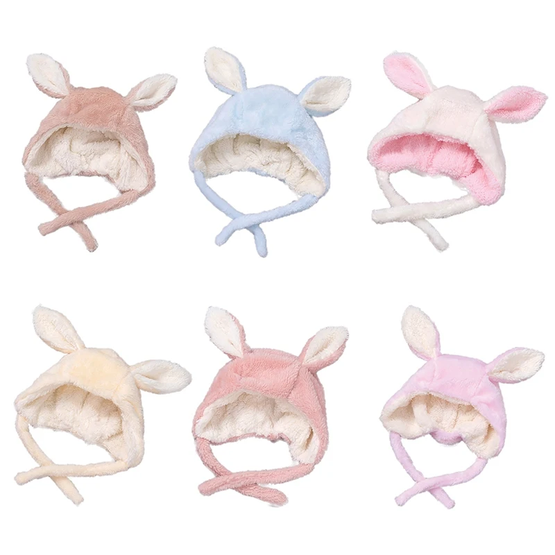 

Autumn Baby Girls Boys Hats Headwear Toddler Solid Print Hats With Ear Design Casual Caps