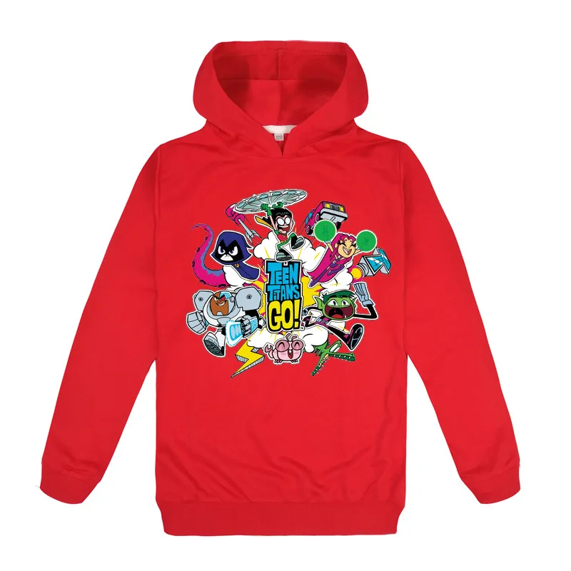Титаны Go толстовки Детский Повседневный Топ костюм с героями мультфильмов