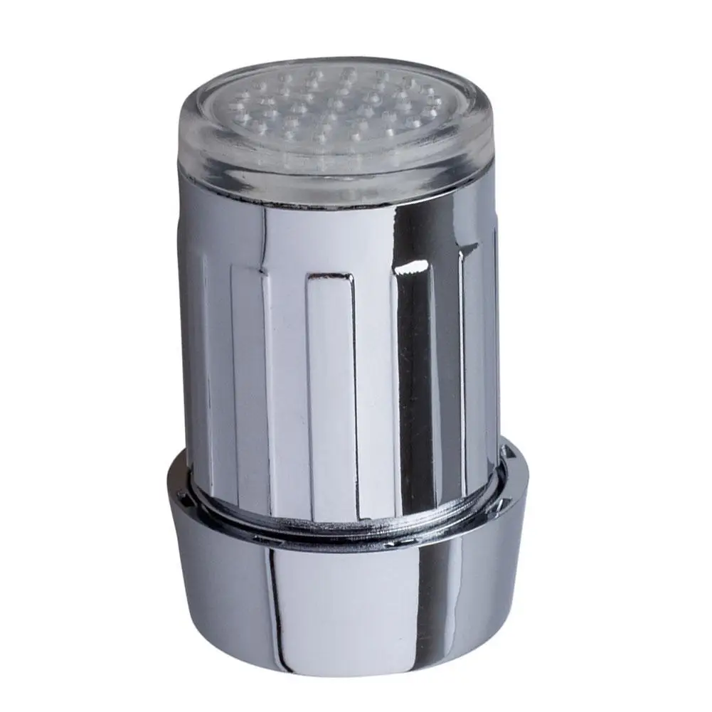 

1Pc 7 Color LED Light Faucet Luminous Discoloration Bathroom Tap Decoration Steel Stain Water Creative Q6S5