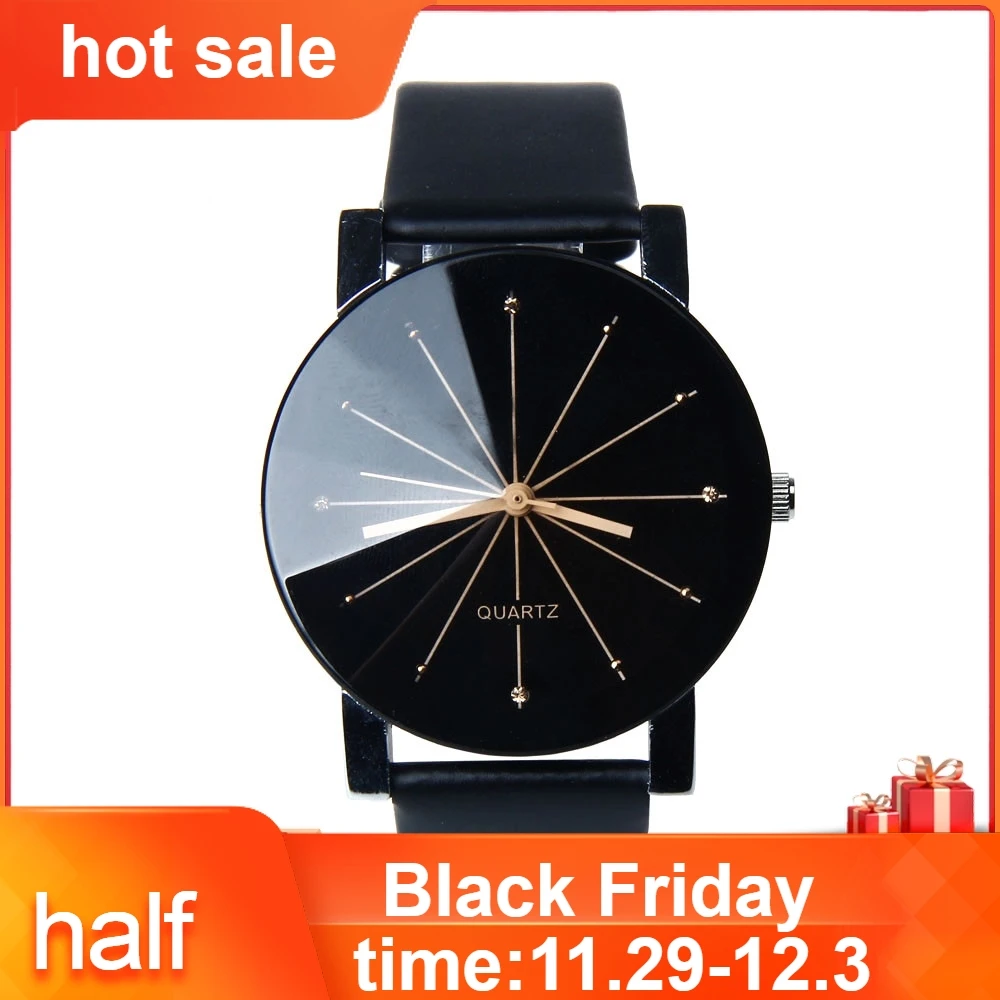 Новинка 2019 женские часы унисекс с кварцевым циферблатом кожаные Наручные