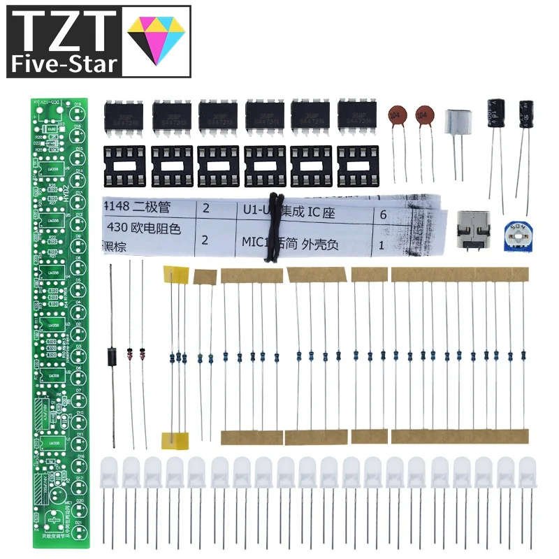 Комплект USB ламп спектра звука светодиодный автомобильный индикатор уровня