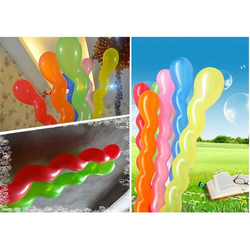 

Spiral Twist Latex Screw Balloons Wedding Birthday Party Decoration Helium balloon Toy Decor Bulk Random Color